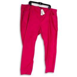 NWT Womens Pink Mid Rise Light Wash Pockets Strecth Skinny Leg Jeans Sz 26