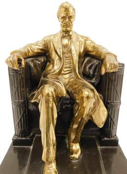 Vintage Abraham Lincoln In Chair Bronze Bookends alternative image