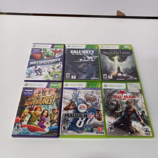Bundle of 6 Microsoft Xbox 360 Games image number 1