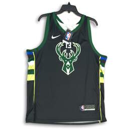 NWT Nike Mens Green Black Milwaukee Bucks Malcolm Brogdon #13 NBA Jersey Size L