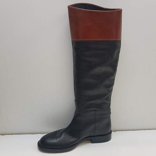 Sesto Meucci Italy Leather Pull On Knee Riding Boots 6.5 B image number 3