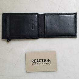 Reaction Kenneth Cole Black Leather Bifold Wallet