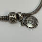 Designer Pandora S925 Sterling Silver Snake Chain Dangle Charm Bracelet image number 4