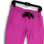 NWT Womens Pink Elastic Waist Pocket Drawstring Jogger Pants Size Small image number 3