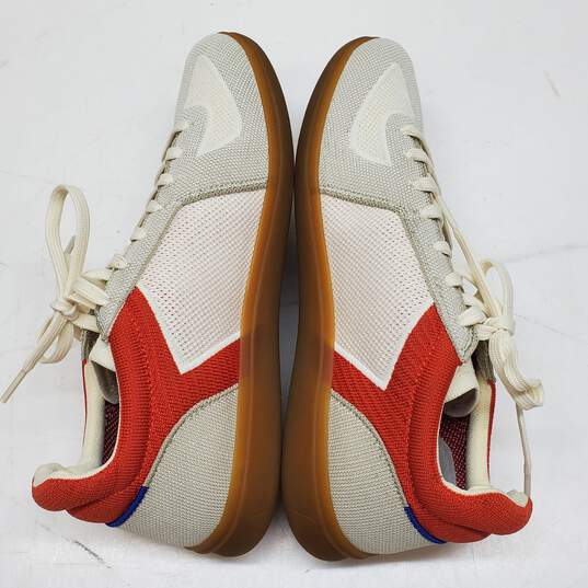 Rothy's Sneakers White Red Gray Trim Knit Comfort Shoes Unknown Size image number 3