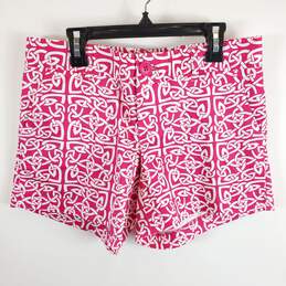 Tracy Negoshian Women Pink Printed Shorts Sz 2