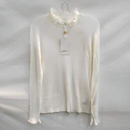 Ted Baker London Ivory Frill Neck Detail Jumper NWT Size 5