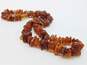 Artisan Amber Nuggets Beaded Chunky Statement Necklace 26.4g image number 2