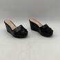 Coach Womens Black Open Toe High Wedge Heel Slip On Slide Sandal Size 5 image number 1