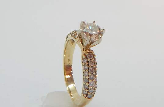 10K Yellow Gold 1.43 CTTW Round Diamond Ring 3.8g image number 9