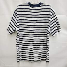 Scotch & Soda WM's Horizontal Blue & Gray Stripe Crewneck Sweater Size M alternative image