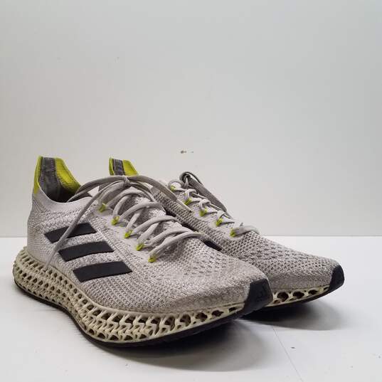 Adidas 4DFWD Halo Silver Acid Yellow Athletic Shoes Men's Size 11 image number 3