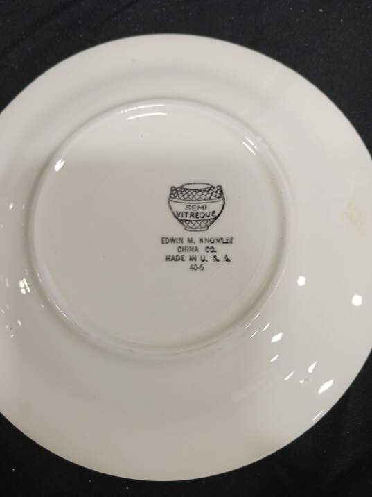 6PC Edwin M. Knowles China Saucer & Bread Plate Bundle image number 4