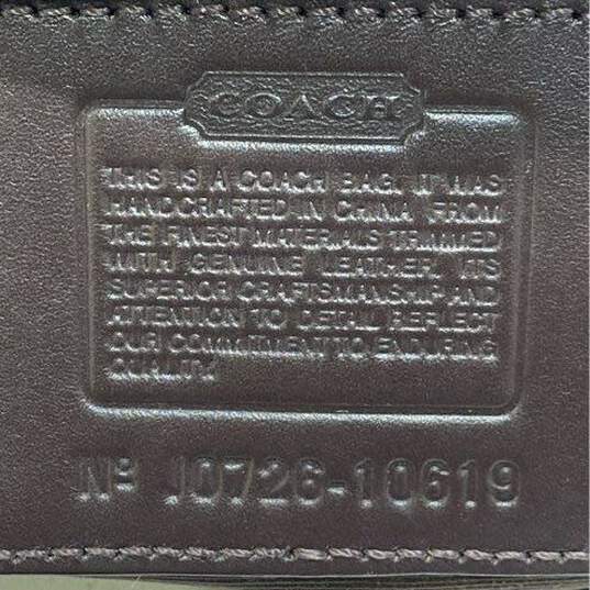 COACH 10519 Brown Signature Shoulder Tote Bag image number 4