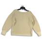 NWT Tommy Bahama Womens Beige Knitted Long Sleeve Pullover Sweater Size Large image number 2