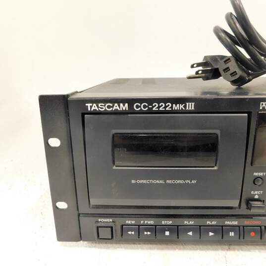 Tascam Brand CC-222 MKIII Model Professional Compact Disc (CD) Recorder/Cassette Deck w/ Power Cable (Parts and Repair) image number 5