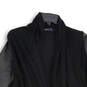 Womens Black Knitted Long Sleeve Open Front Cardigan Sweater Size Medium image number 3