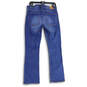 Womens Blue Denim Medium Wash 5-Pocket Design Bootcut Jeans Size 10S image number 2