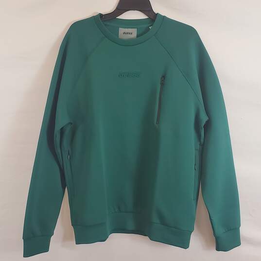 Guess Men Green Sweatshirt NWT XL image number 1