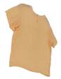 Womens Yellow Round Neck Short Sleeve Pullover Blouse Top Size Medium image number 1
