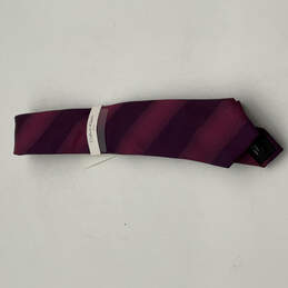 NWT Mens Purple Slim Mirage Striped Adjustable Self-Tied Pointed Necktie