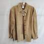 Norm Thompson Button Up Leather Jacket NWT Size 6 image number 1