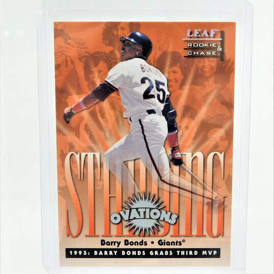 1998 Barry Bonds Leaf Rookies & Stars Standing Ovations Sample SF Giants image number 1