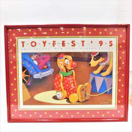 Vintage 1995 Toyfest Mel Epstein Signed Numbered Fisher Price Commemorative Poster Framed