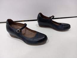Dansko Blue Leather Mary Jane Wedge Shoes Women's Size 38/US Size 7 alternative image