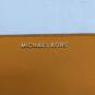 Michael Kors Womens Yellow Leather Credit Card Slots Zipper Pocket Bifold Wallet image number 2