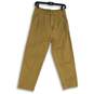 Free People Womens Tan Pleated-Front Slash Pocket Ankle Pants Size 2 image number 1