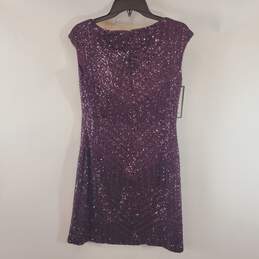 Ralph Lauren Women Purple Sequin Shift Dress 10 NWT