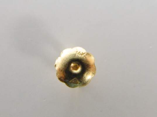 14K Yellow Gold 1.01 CTTW Diamond Screw Post Stud Earrings 2.2g image number 5