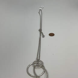 Designer Lucky Brand Silver-Tone Openwork Classic Chain Pendant Necklace alternative image