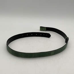 Womens Green Textured Leather Genuine Lizard Adjustable Waist Belt Size 28 alternative image