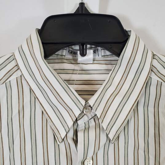 Giorgio Armani Men's Striped Long Sleeve SZ 41 image number 2