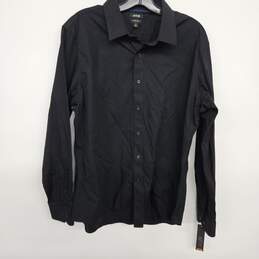 Black Collared Button Up Long Sleeve Shirt alternative image