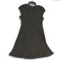 Banana Republic Womens Black Round Neck Cap Sleeve Back Zip A-Line Dress Size 4P image number 2