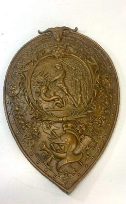 Shield Wall Hanging Mythology Cast Iron 17 inch Long Metal Wall Décor