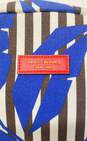 Henri Bendel Striped Leaf Canvas Backpack Blue image number 5