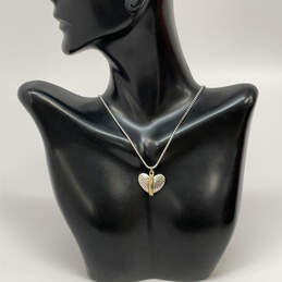 Designer Brighton Two-Tone Rope Chain Heart Shape Pendant Necklace
