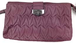 Simply Vera Vera Wang Burgundy Tailor Ruched Clutch