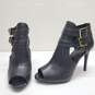 Michael Kors Blaze Open Toe Black Peep Toe Heeled Boots Women's Size 7.5M image number 1