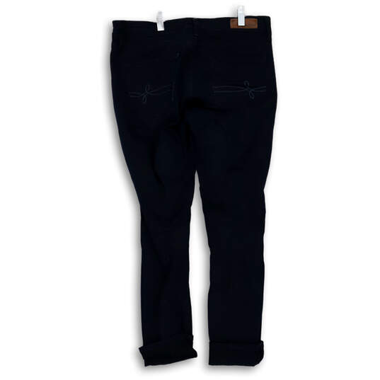 Womens Blue Dark Wash Stretch Pockets Comfort Skinny Leg Jeans Size 10 image number 2
