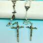 Vintage Silver Tone & Aurora Borealis Rosary Prayer Beads 99.8g image number 1