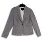 Womens Gray Long Sleeve Notch Lapel Single Breasted One Button Blazer Sz 2 image number 1