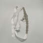NWT Womens White Clear Rhinestone Bling Ribbon Sash Wedding Dress Belt image number 1