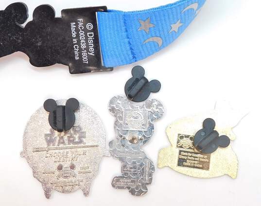 Collectible Disney Mickey Mouse Star Wars Tinkerbell Trading Pins & Lanyard 47.6g image number 7