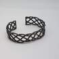 Sterling Silver Open Work Basket Weave Cuff Bracelet 28.1g image number 1
