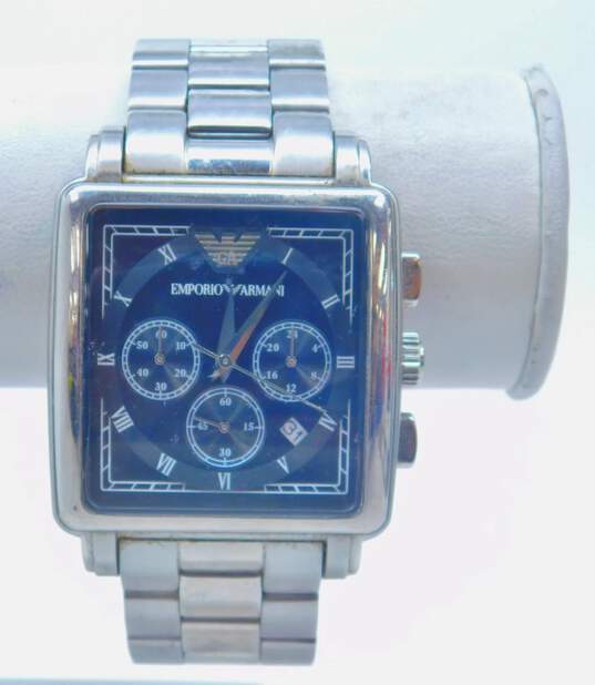 Emporio Armani AR-5331 Silver Tone Men's Chronograph Watch 149.5g image number 1